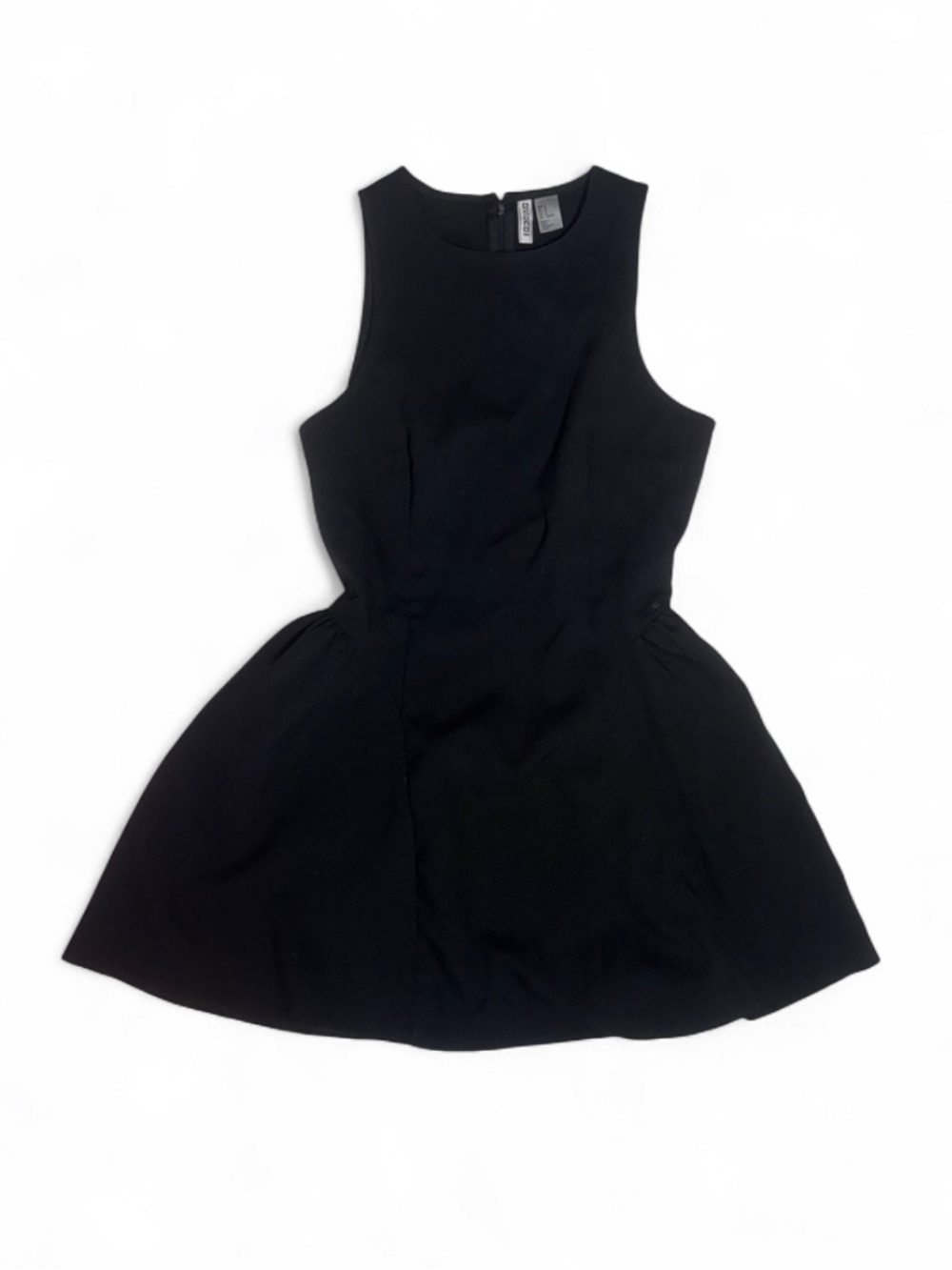 H&M Divided Women's M Black Drop Waist Hip Flared High Neck Sleeveless Dress